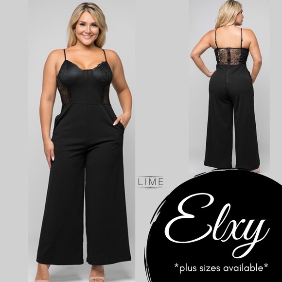 Lace inset bustier jumpsuit - Picture 1 of 1